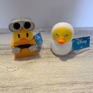 Disney Mini Wall-E and Eve Rubber Duck NEW